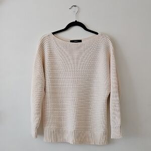 Forever 21 Cream Crew Neck Sweater Cozy Knit
